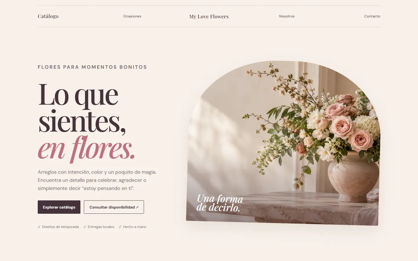 Vista previa del template My Love Flowers