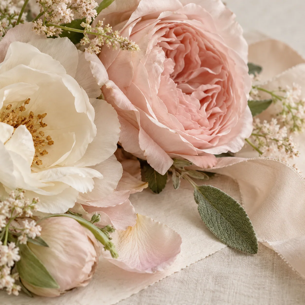 Rosa para ti, detalle floral en tonos rosados